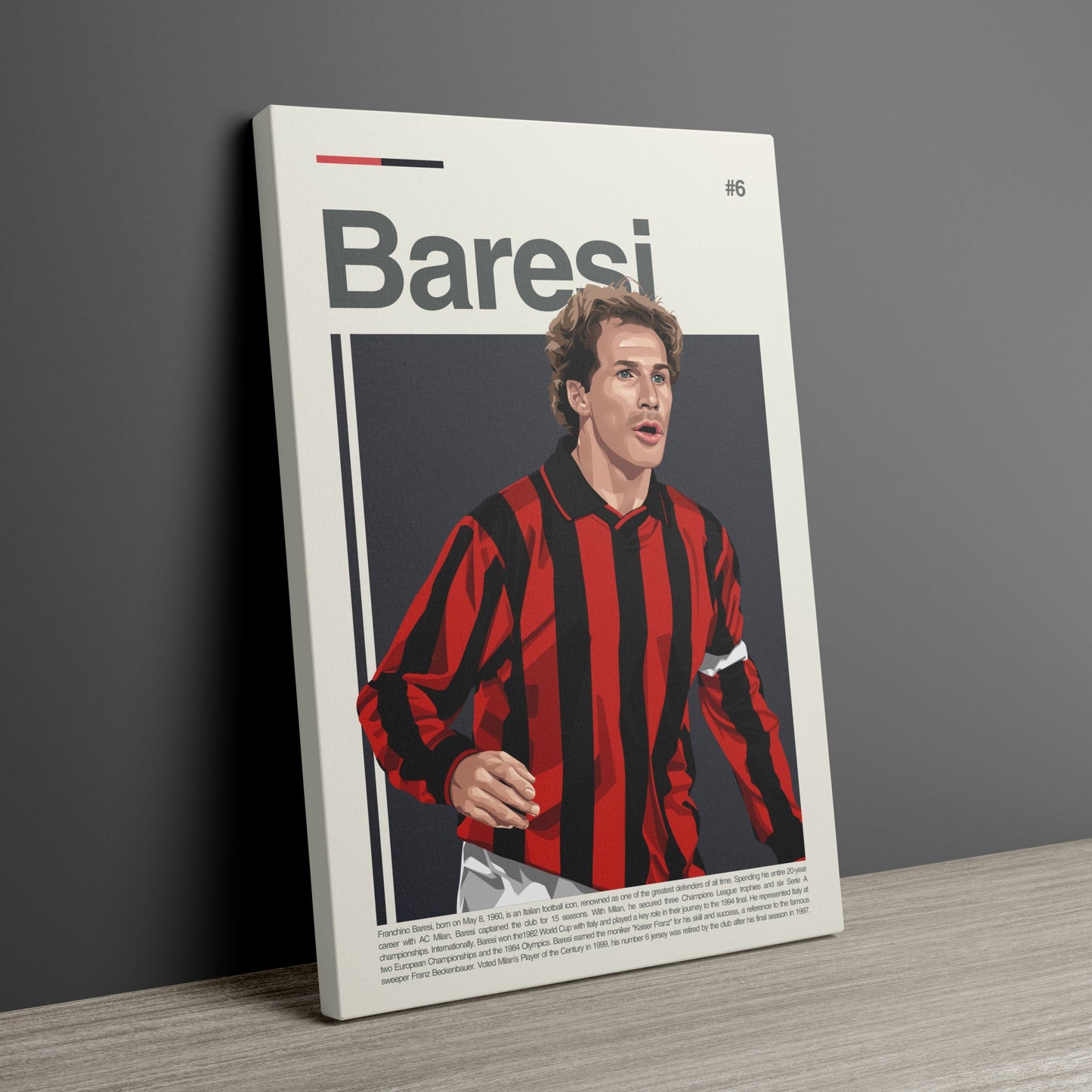 Franchino Baresi Milan Print