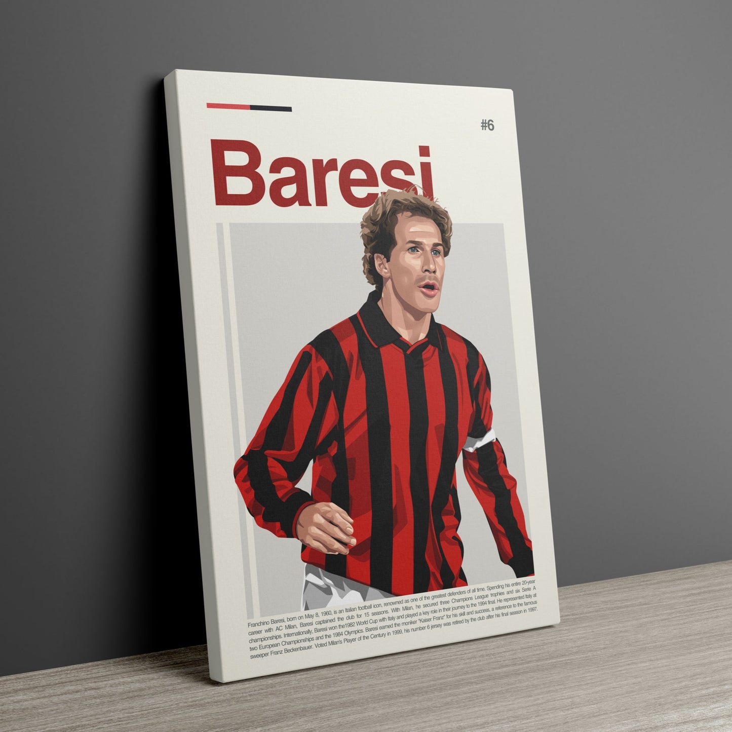 Franchino Baresi Milan Print
