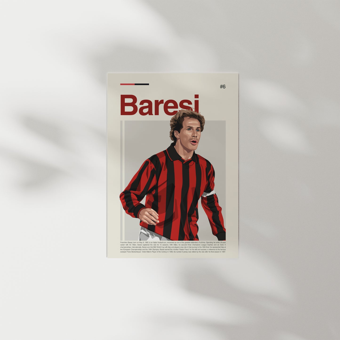 Franchino Baresi Milan Print