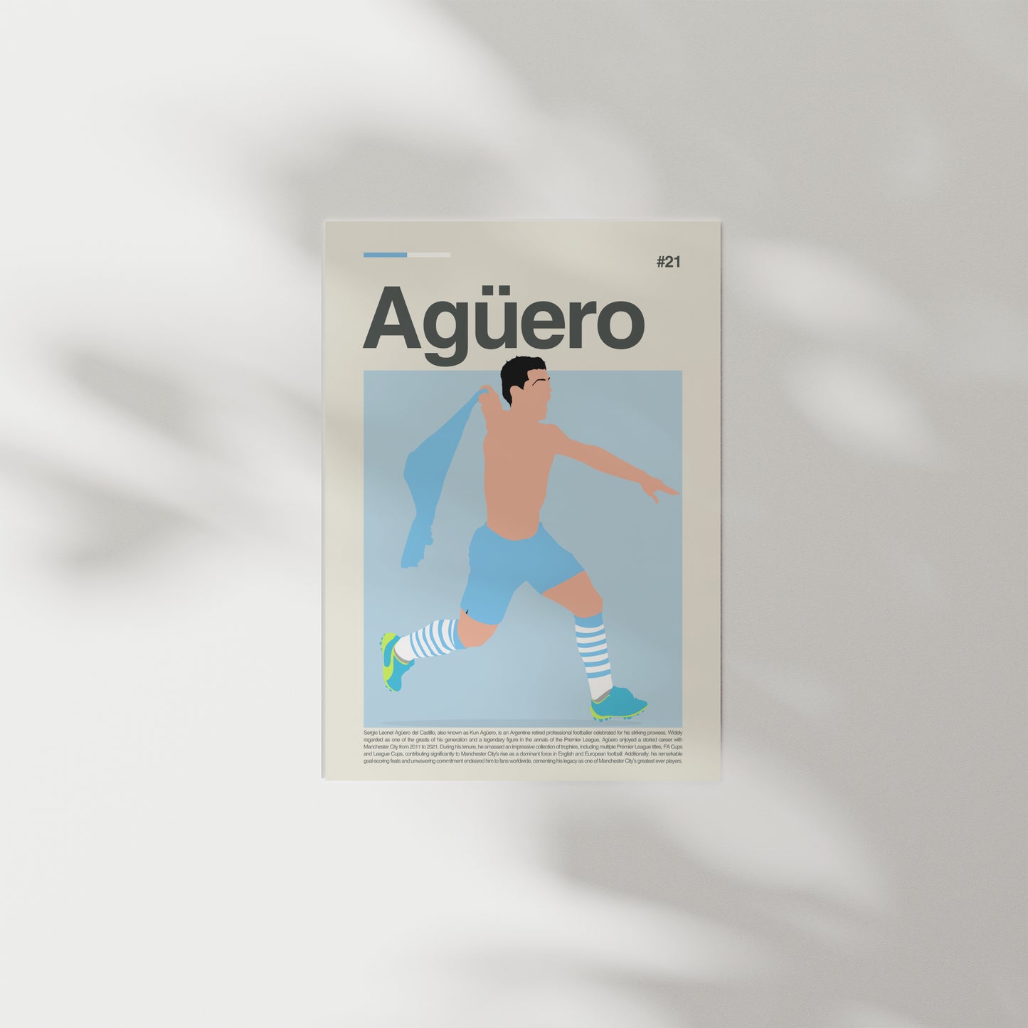 Sergio Agüero Man City Print