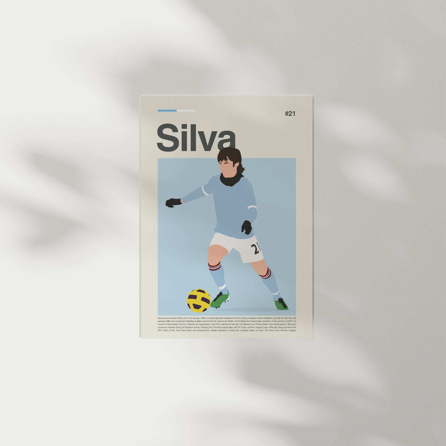 David Silva Man City Print