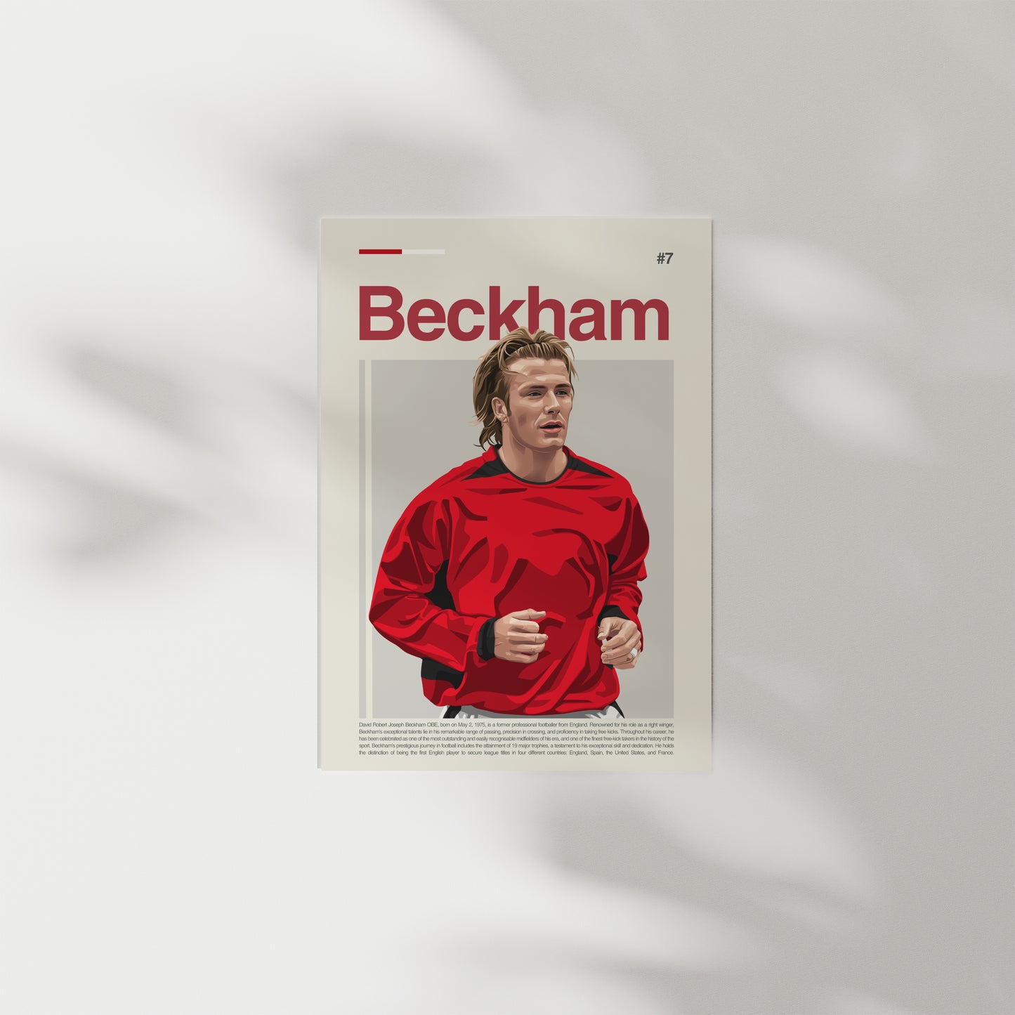 David Beckham Man United Print
