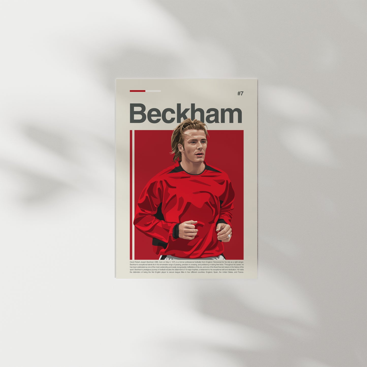 David Beckham Man United Print
