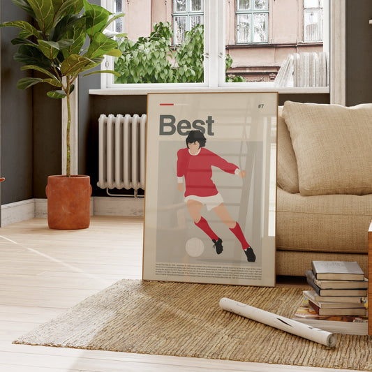 George Best Man United Print