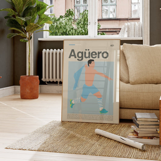 Sergio Agüero Man City Print