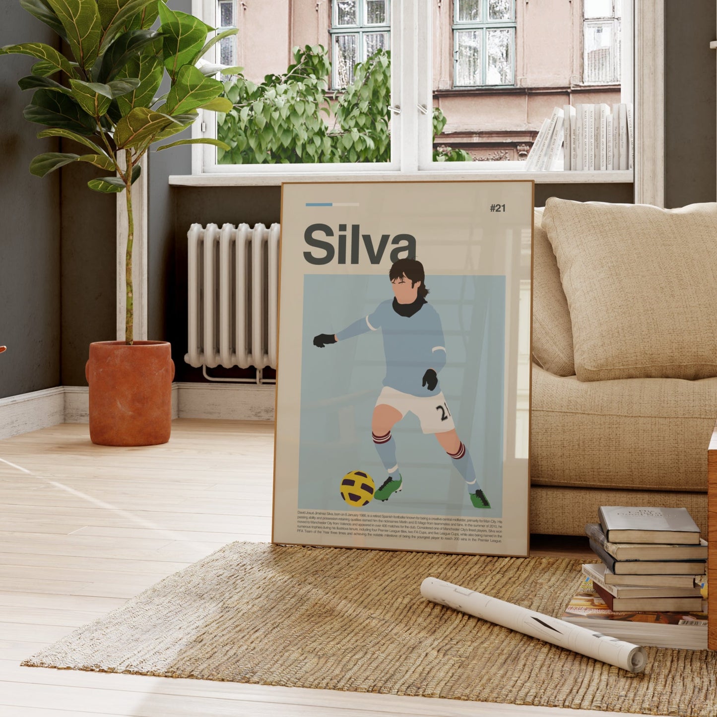 David Silva Man City Print