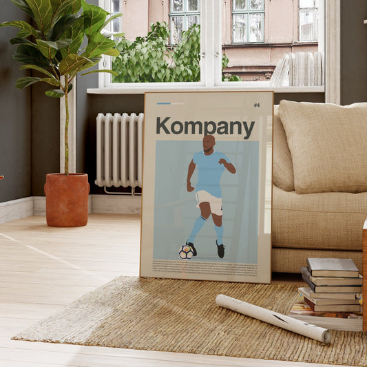 Vincent Kompany Man City Print
