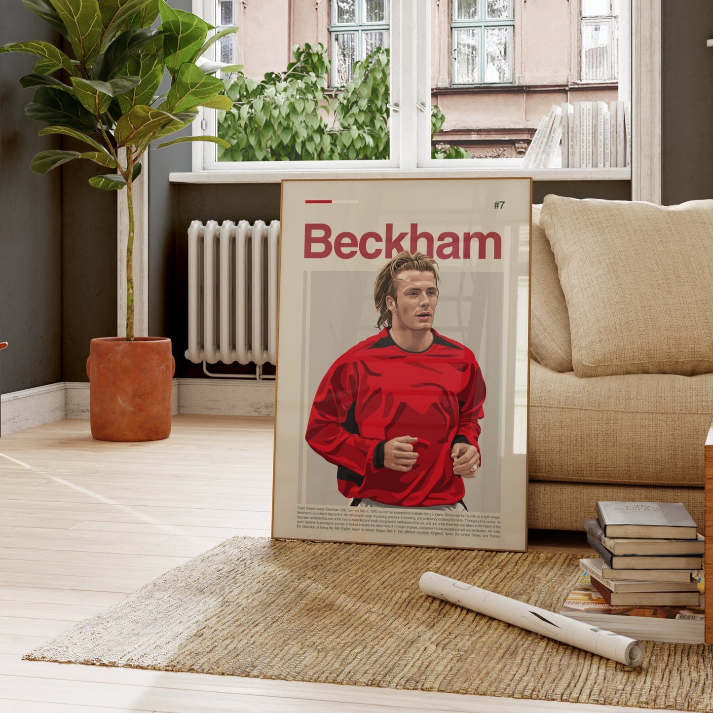 David Beckham Man United Print