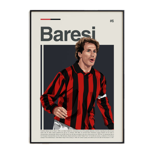 Franchino Baresi Milan Print