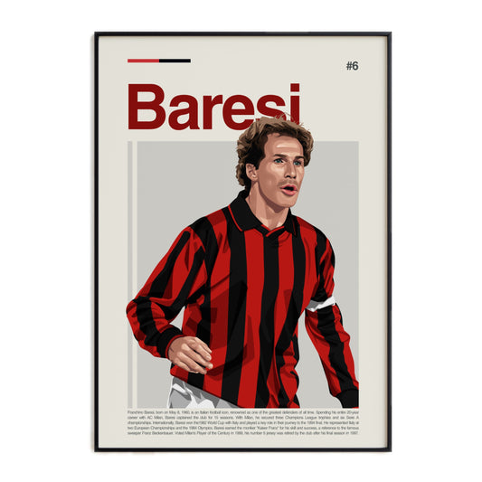 Franchino Baresi Milan Print