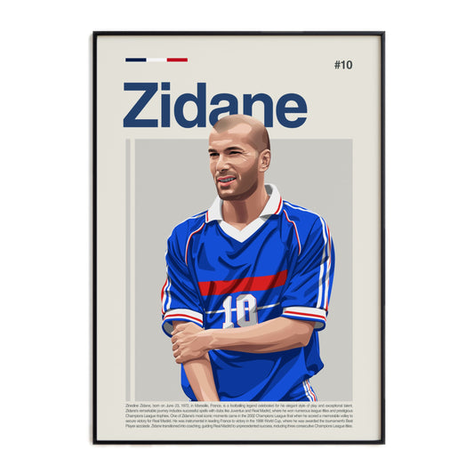 Zinedine Zidane France Print