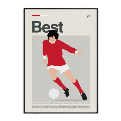 George Best Man United Print