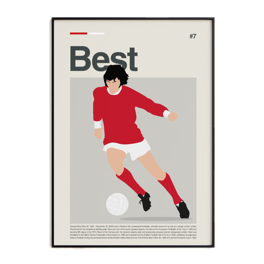 George Best Man United Print