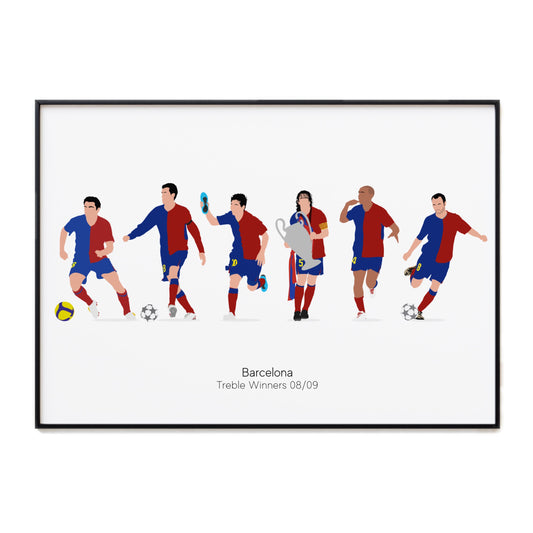 Barcelona Treble Winners 08/09 Print