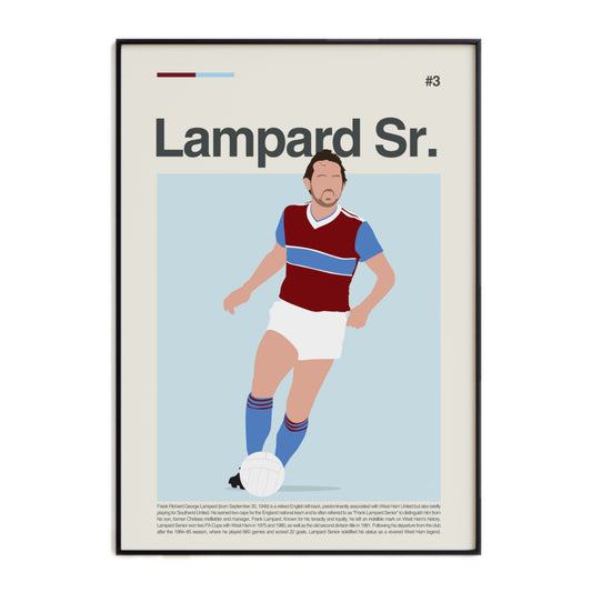Frank Lampard Senior West Ham Print