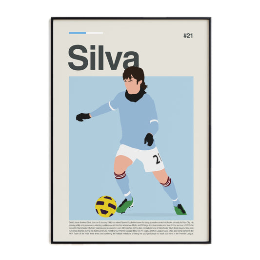 David Silva Man City Print