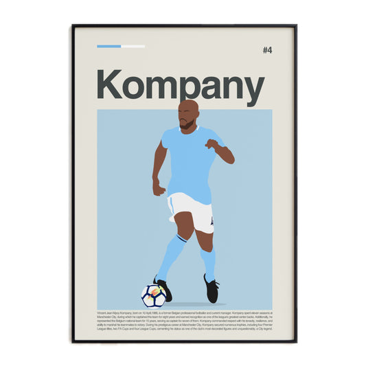 Vincent Kompany Man City Print